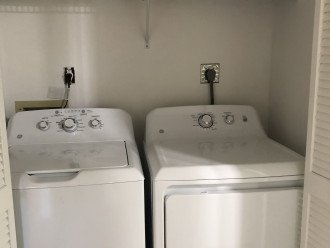 full size washer and dryer in unit