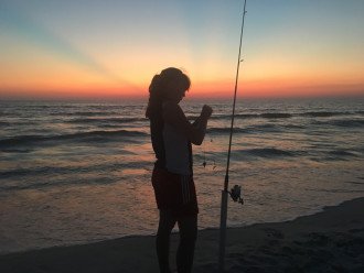 Surf Fishing in the Sunset - It Doesn't Get Any Better Than That!