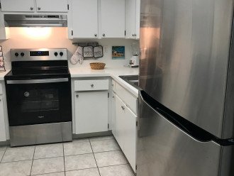 Spacious kitchen with new appliances