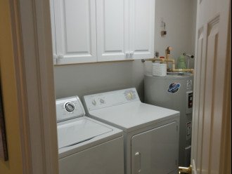 Full size washer and dryer in the Laundry Room.