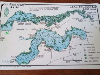 Map of lake and river at your access.