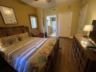 Guest Bedroom 1 is a Junior Master Suite with private full bath