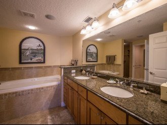 Master bath suite - jacuzzi tub, separate shower, tile and granite throughout!