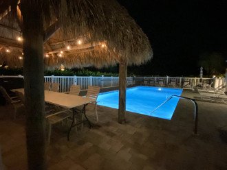 Pool view at night