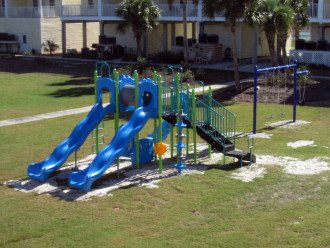 NEW! Seacliffs community playground and swing set from the 2nd floor porch