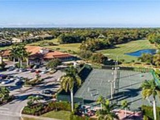 Arial of Club House and 3 Clay Tennis Courts