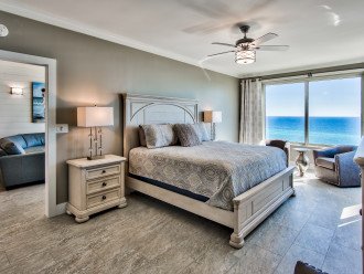 Master King Bedroom with a Gulf View and sitting area