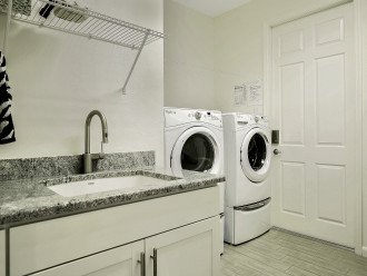 Laundry with access to garage