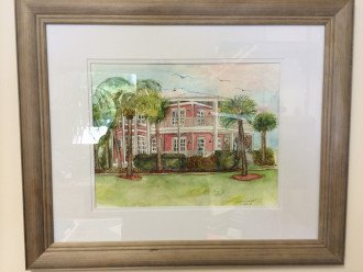 A painting of our home done by one of our guests