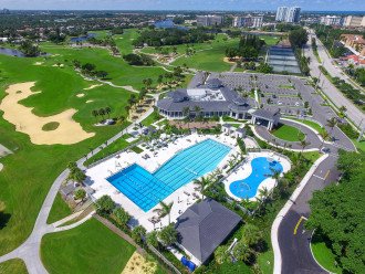 Brochure photo of the public N Palm Beach Country Club next to complex.