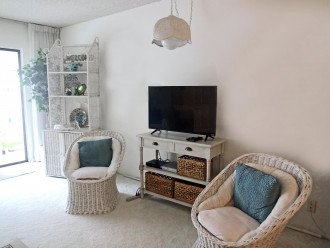 Extra seating in living room.