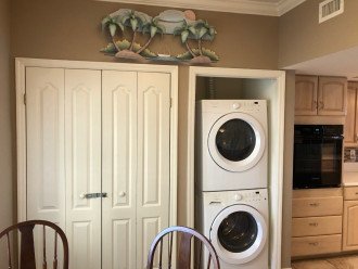 Stacked Washer & Dryer -Additional Dining Table Area