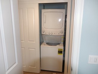Your own clothes washer and dryer with laundry soap provided in closet