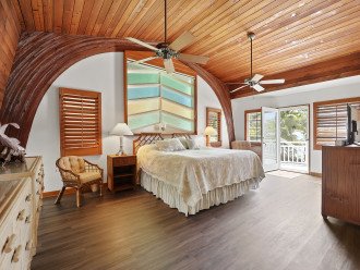 Master bedroom. King sized bed.