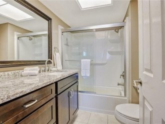 Master bath is spacious and modern