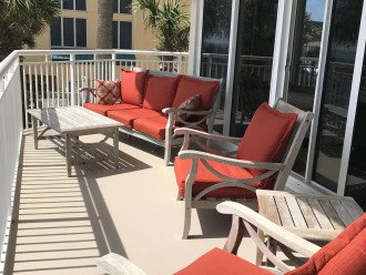 Unit 106 balcony - full size sofa to relax