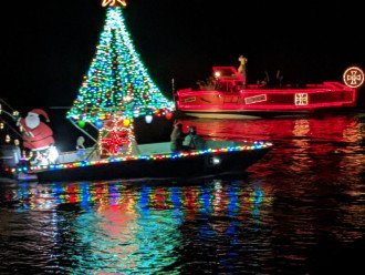 First Saturday in December is the Venice Christmas Boat Parade
