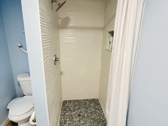 Toilet and small shower