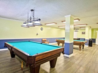 Billiards room with card tables too
