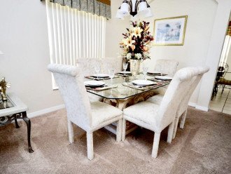 A more formal dining area