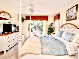Master bedroom with a spacious King sized bed