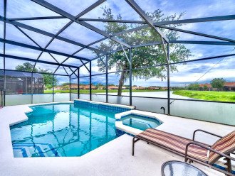 Enjoy your private pool with stunning lake views