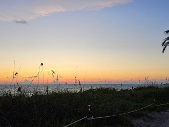 Lanterns along the private beach