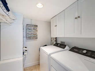 Large washer and dryer with closet space