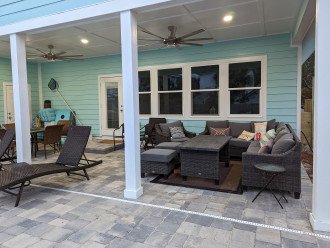 Lanai with comfortable seating for chilling