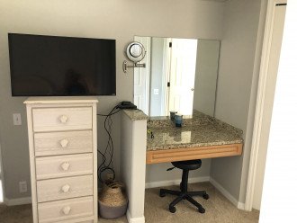 TV and make up area in Owner's bedroom