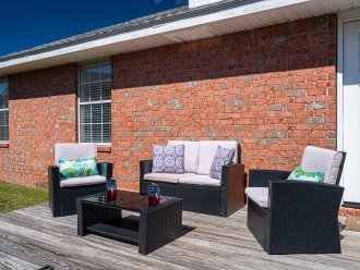 Outside seating area for your family fun