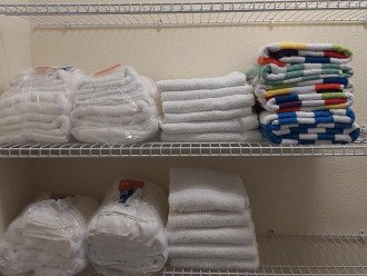 Extra linen closet- professionally sanitized