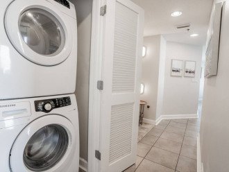 Full size washer dryer in unit