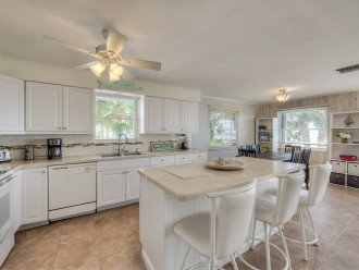Kitchen and Bar Seating at Fort Myers Beach Rentals Gulf Front