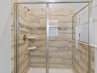 Large Shower Leads To Pool Entrance
