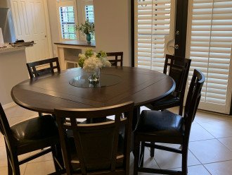 Large Dining Room Table overlooking Patio