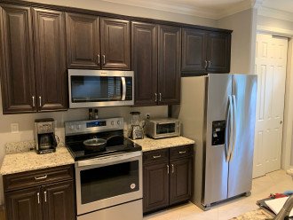 Stainless Steel Appliances, coffee maker, blender and toaster oven