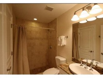 Ensuite Bathroom with Oversized Shower and Vanity with Storage