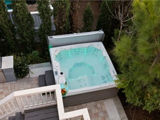 Birds eye view at the luxury hot tub.