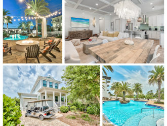 Luxury house with private hot tub, golf cart, and amazing pool only steps away... Tucked away right on 30A