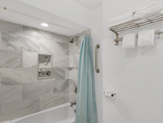 Beautifully done master ensuite bathroom with tub and shower combo