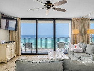 Beautiful beach views from the open living area - large smart TV.