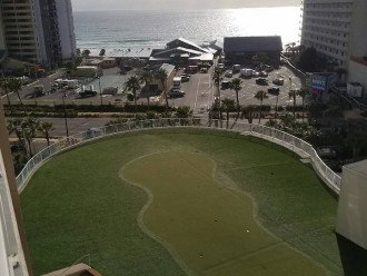 Mini golf on 3rd floor overlooks the ocean