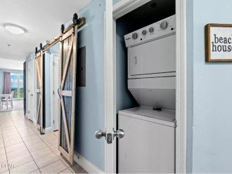 Full size Washer/Dryer & barn doors for bunk room