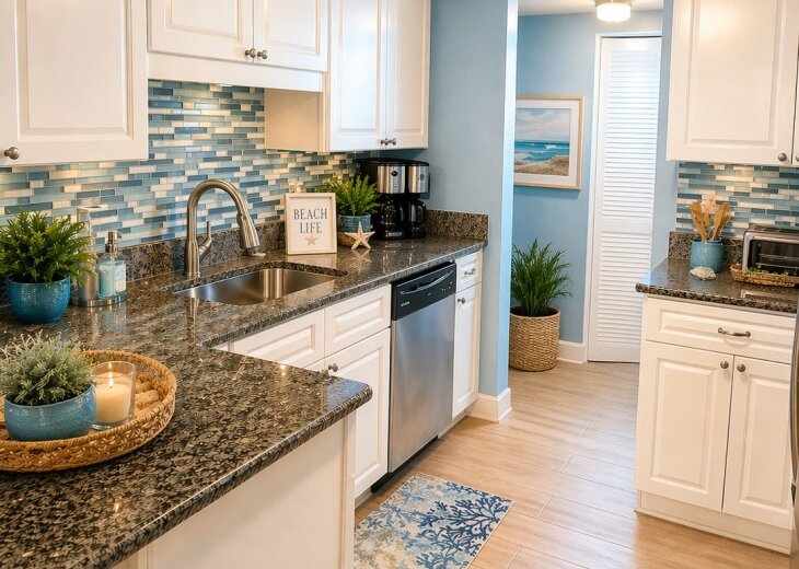 Updated kitchen in our Sea Fern 3-bedroom condo