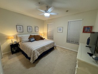 Guest bedroom has a king size bed that can be split to two twin Xls if needed.