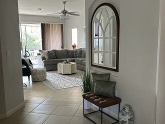 View from front entry to living room