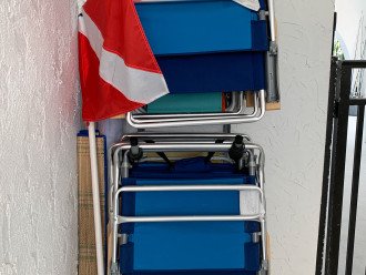 Beach Chairs, Dive Flag and a few extras for your use..