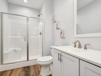 Bathroom #4 - Another inviting ensuite bathroom with a large walk-in shower.