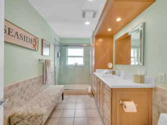 Guest bath with a spacious walk-in shower